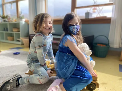 Pre-K Students Playing